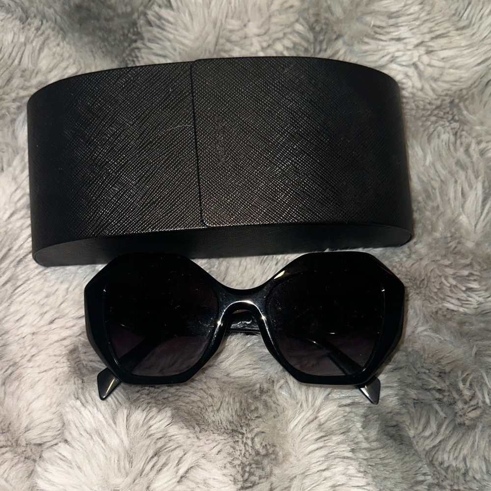 Prada Black Geometric Sunglasses
